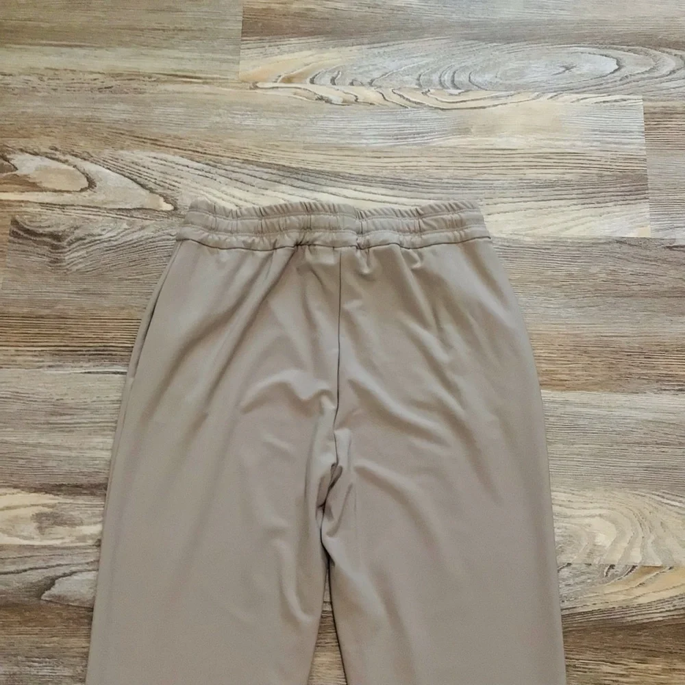 Joie Taupe High Rise Knit Pull On Split Hem Slim Tapered Leg Pants XS